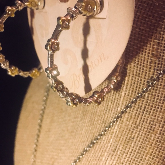 Brighton Flower Child necklace and matching hoop earrings 20 years old - Picture 4 of 4